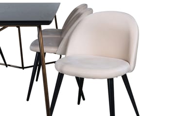 Rektangulär matgrupp Venture Home Mässing - Møbler - Bord - Spisegrupper