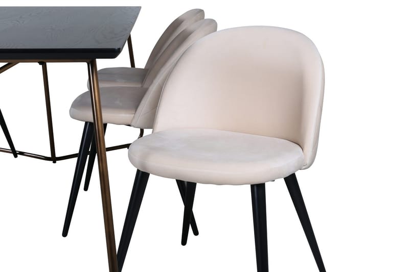 Rektangulär matgrupp Venture Home Mässing - Møbler - Bord - Spisegrupper