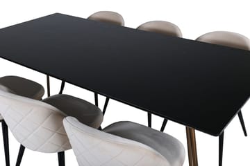 Rektangulär matgrupp Venture Home Mässing - Møbler - Bord - Spisegrupper