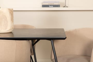 Rektangulär matgrupp Venture Home Mörkbeige Svart 6st - Møbler - Bord - Spisegrupper