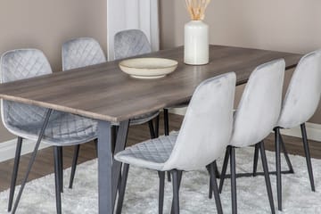 Rektangulär matgrupp Venture Home Natur 6st - Møbler - Bord - Spisegrupper