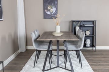 Rektangulär matgrupp Venture Home Natur 6st - Møbler - Bord - Spisegrupper