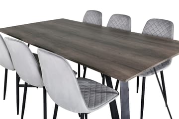Rektangulär matgrupp Venture Home Natur 6st - Møbler - Bord - Spisegrupper