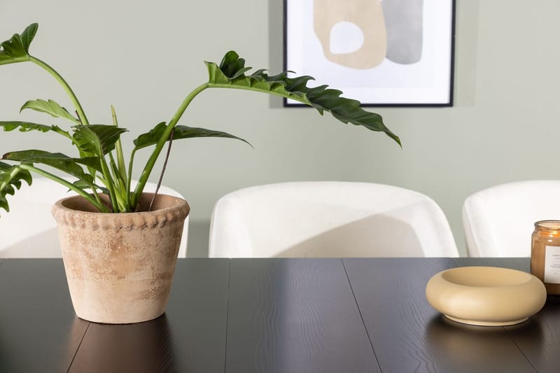 Rektangulär matgrupp Venture Home Offwhite Svart 6st - Møbler - Bord - Spisegrupper