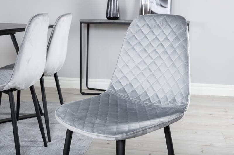 Rektangulär matgrupp Venture Home Svart 6st - Møbler - Bord - Spisegrupper