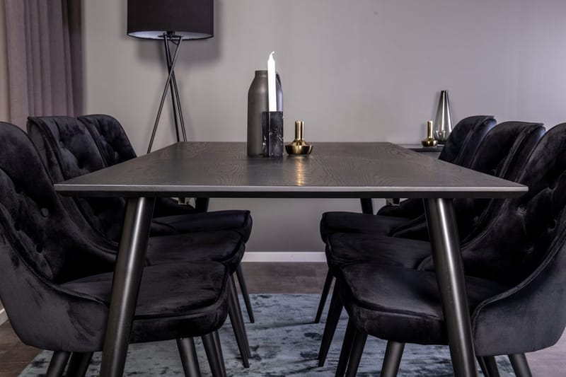 Rektangulär matgrupp Venture Home Svart Guld - Møbler - Bord - Spisegrupper