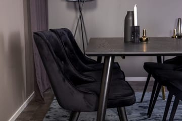 Rektangulär matgrupp Venture Home Svart Guld - Møbler - Bord - Spisegrupper