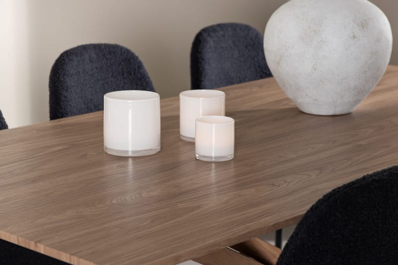 Rektangulär matgrupp Venture Home Svart Mocka 6st - Møbler - Bord - Spisegrupper