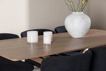 Rektangulär matgrupp Venture Home Svart Mocka 6st - Møbler - Bord - Spisegrupper