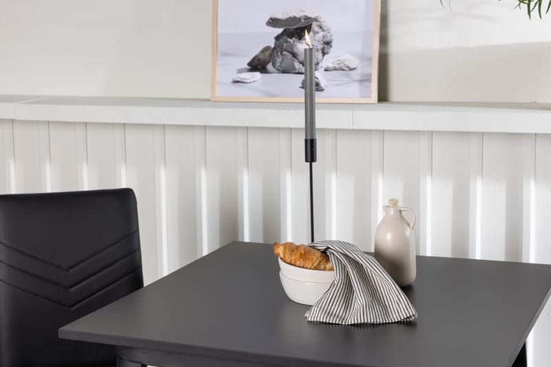 Rektangulär matgrupp Venture Home Svart Svart 2st - Møbler - Bord - Spisegrupper