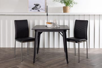 Rektangulär matgrupp Venture Home Svart Svart 2st - Møbler - Bord - Spisegrupper
