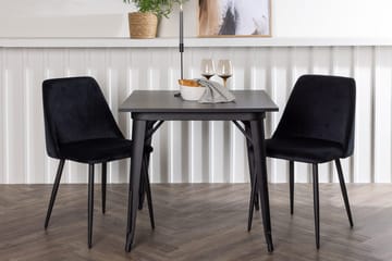 Rektangulär matgrupp Venture Home Svart Svart 2st - Møbler - Bord - Spisegrupper