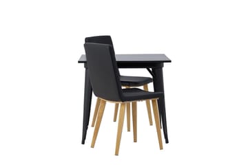 Rektangulär matgrupp Venture Home Svart Svart 2st - Møbler - Bord - Spisegrupper