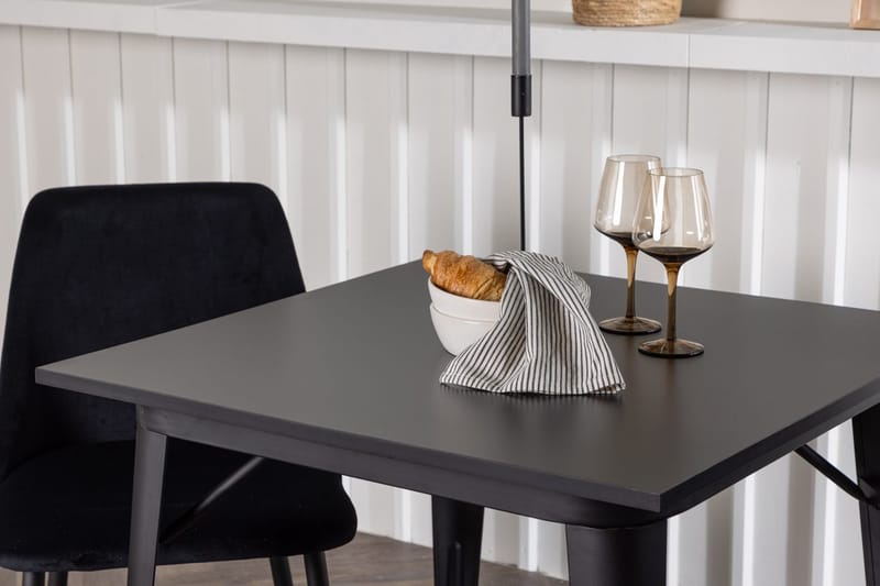 Rektangulär matgrupp Venture Home Svart Svart 2st - Møbler - Bord - Spisegrupper