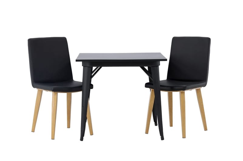 Rektangulär matgrupp Venture Home Svart Svart 2st - Møbler - Bord - Spisegrupper
