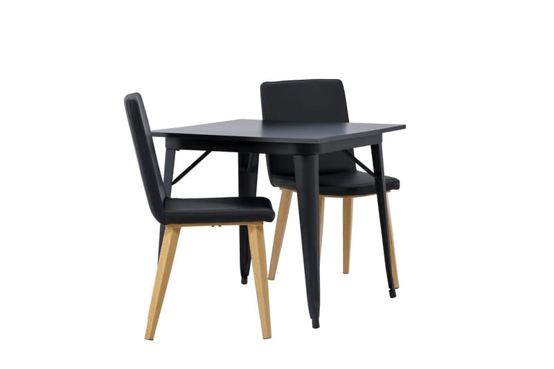 Rektangulär matgrupp Venture Home Svart Svart 2st - Møbler - Bord - Spisegrupper