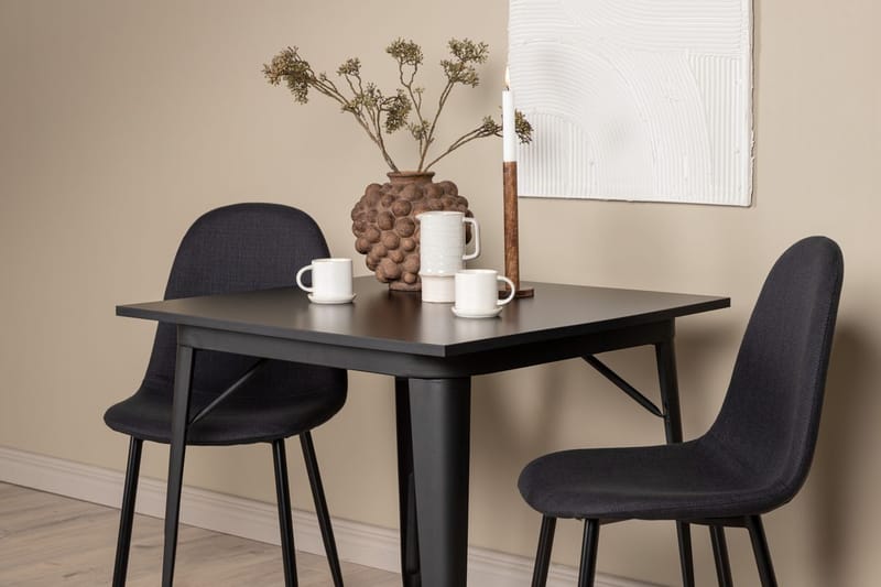 Rektangulär matgrupp Venture Home Svart Svart 2st - Møbler - Bord - Spisegrupper