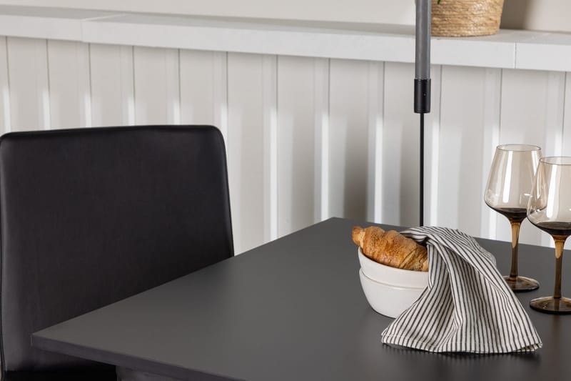Rektangulär matgrupp Venture Home Svart Svart 2st - Møbler - Bord - Spisegrupper
