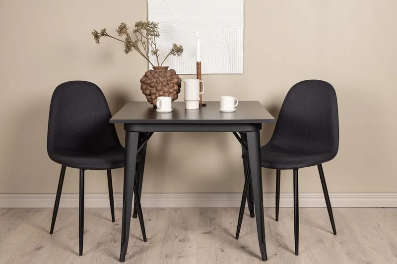 Rektangulär matgrupp Venture Home Svart Svart 2st