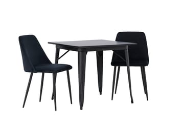 Rektangulär matgrupp Venture Home Svart Svart 2st - Møbler - Bord - Spisegrupper