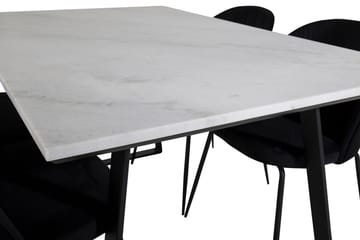 Rektangulär matgrupp Venture Home Svart Svart 4st - Møbler - Bord - Spisegrupper
