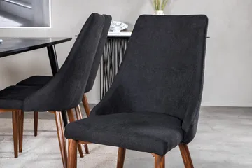 Rektangulär matgrupp Venture Home Svart Svart 6st - Møbler - Bord - Spisegrupper