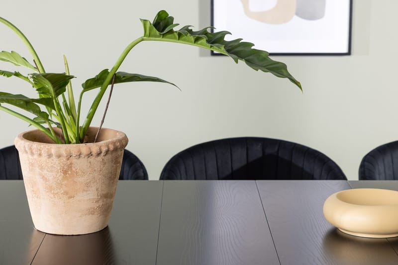 Rektangulär matgrupp Venture Home Svart Svart 6st - Møbler - Bord - Spisegrupper