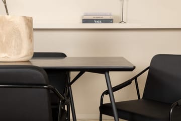 Rektangulär matgrupp Venture Home Svart Svart 6st - Møbler - Bord - Spisegrupper