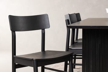 Rektangulär matgrupp Venture Home Svart Svart 6st - Møbler - Bord - Spisegrupper