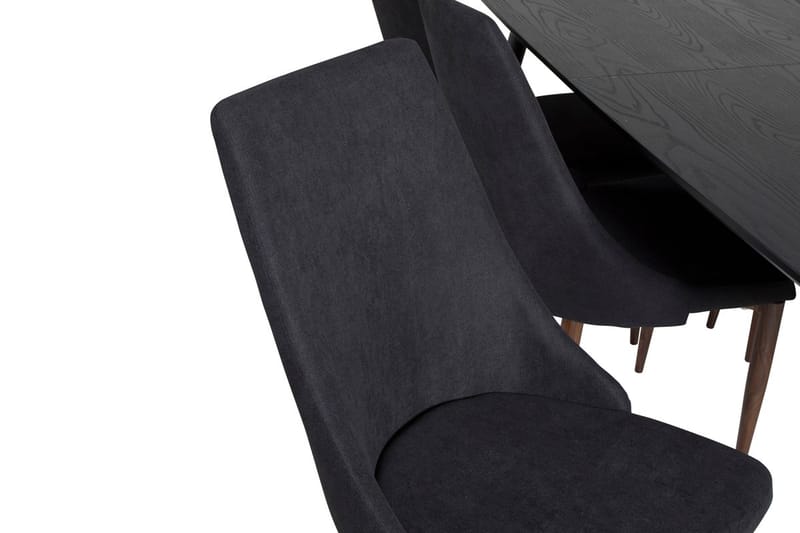 Rektangulär matgrupp Venture Home Svart Svart 6st - Møbler - Bord - Spisegrupper