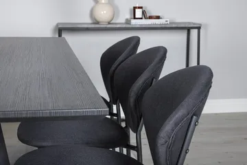 Rektangulär matgrupp Venture Home Svart Svart 6st - Møbler - Bord - Spisegrupper