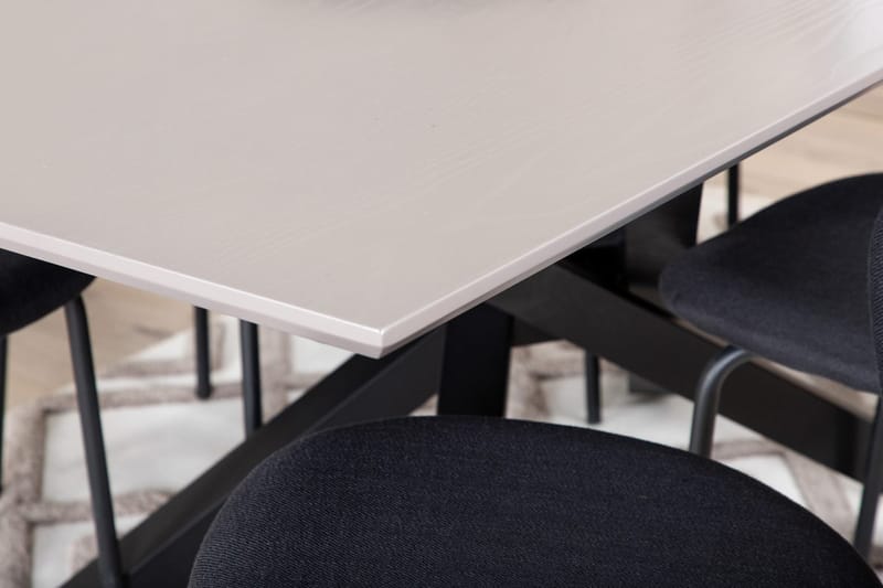 Rektangulär matgrupp Venture Home Svart Svart 6st - Møbler - Bord - Spisegrupper
