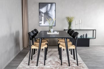 Rektangulär matgrupp Venture Home Svart Svart 6st - Møbler - Bord - Spisegrupper