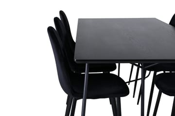 Rektangulär matgrupp Venture Home Svart Svart 6st - Møbler - Bord - Spisegrupper