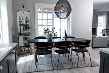 Rektangulär matgrupp Venture Home Svart Svart 6st - Møbler - Bord - Spisegrupper