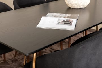 Rektangulär matgrupp Venture Home Svart Svart 6st - Møbler - Bord - Spisegrupper