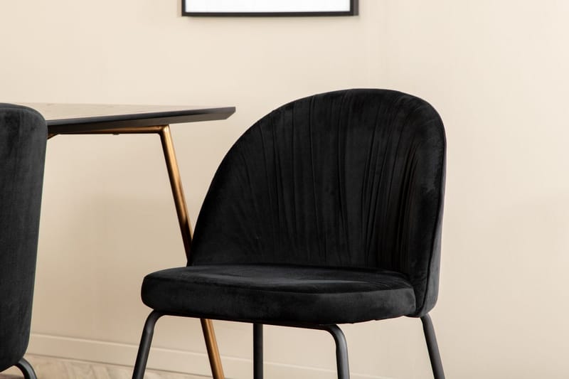 Rektangulär matgrupp Venture Home Svart Svart 6st - Møbler - Bord - Spisegrupper