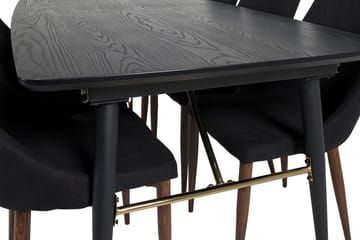 Rektangulär matgrupp Venture Home Svart Svart 6st - Møbler - Bord - Spisegrupper