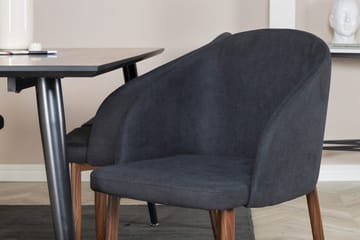 Rektangulär matgrupp Venture Home Svart Svart 6st - Møbler - Bord - Spisegrupper