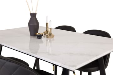 Rektangulär matgrupp Venture Home Svart Svart - Møbler - Bord - Spisegrupper