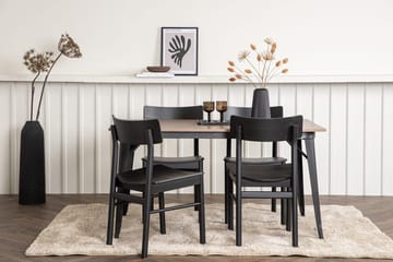 Rektangulär matgrupp Venture Home Svart Valnöt 4st - Møbler - Bord - Spisegrupper