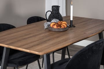 Rektangulär matgrupp Venture Home Svart Valnöt 4st - Møbler - Bord - Spisegrupper