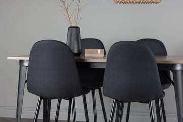 Rektangulär matgrupp Venture Home Svart Valnöt 4st - Møbler - Bord - Spisegrupper
