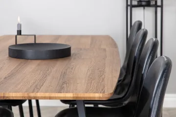 Rektangulär matgrupp Venture Home Svart Valnöt 8st - Møbler - Bord - Spisegrupper