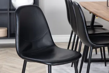 Rektangulär matgrupp Venture Home Svart Valnöt 8st - Møbler - Bord - Spisegrupper