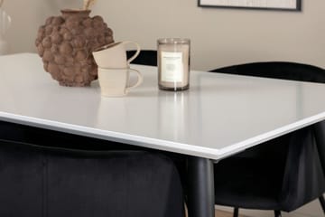 Rektangulär matgrupp Venture Home Svart Vit 4st - Møbler - Bord - Spisegrupper