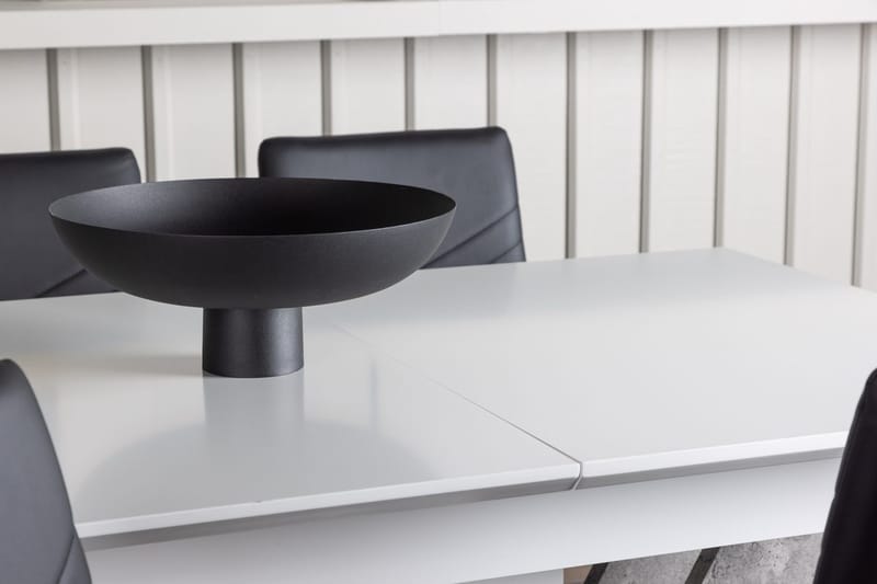 Rektangulär matgrupp Venture Home Svart Vit 4st - Møbler - Bord - Spisegrupper