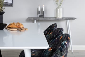 Rektangulär matgrupp Venture Home Svart Vit 6st - Møbler - Bord - Spisegrupper