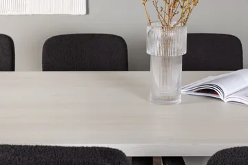Rektangulär matgrupp Venture Home Svart Vit 6st - Møbler - Bord - Spisegrupper