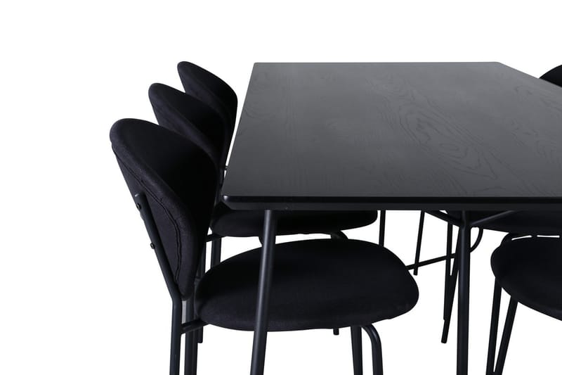 Rektangulär matgrupp Venture Home Svart - Møbler - Bord - Spisegrupper